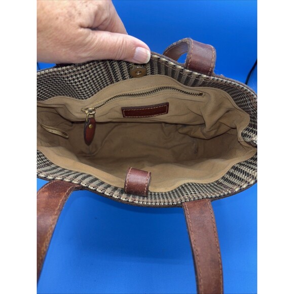 Vintage 80s Polo Ralph Lauren Tote Purse Leather Shoulder Bag Coated Shopper 90s - Picture 9 of 9